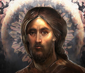 portrait illustration of Jesus Christ