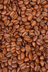 A tasty and aromatic coffee beans background