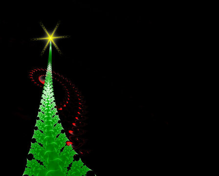 Fractal illustration of abstract christmas tree