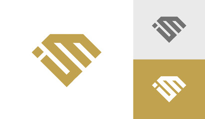 Letter IM diamond logo design