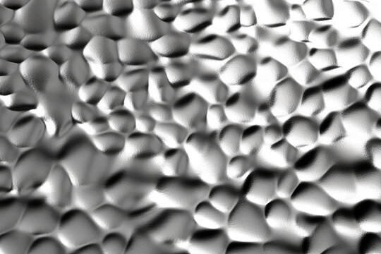 Silver, metallic pummeled textured background, ai generative