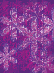 Fototapeta premium An abstract purple background with the use of flower shapes