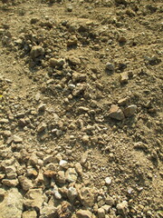 land taken from the mountains to level the ground in front of the house