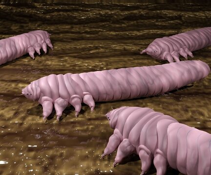 Demodex folliculorum mite is a type of parasite that lives on humans. tey are among the smallest of arthropods 3d rendering