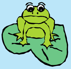 a photo  of   cartoon  Forg in nature