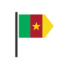 Cameroon flags icon set, Cameroon independence day icon set vector sign symbol