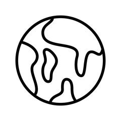 Earth icon with transparent background