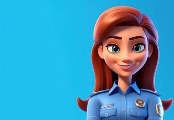 Caucasian Female Security Guard Extremely Gorgeous Background Generative AI