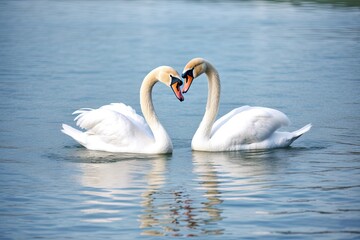 Fototapeta premium Couple Of Loving Swans