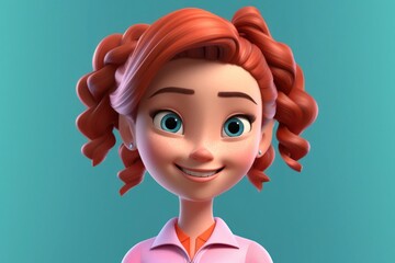 Caucasian Anime Woman Stylist Very Attractive Backdrop Generative AI