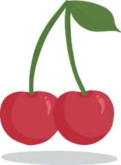 Cute sweet cherry cheries illustration