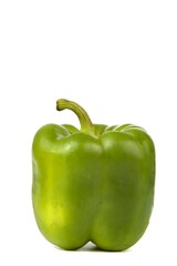a green pepper isolated on white background