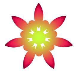 Gradient Flower illustration for decorative design