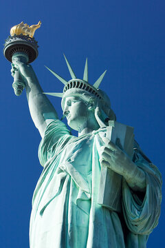 Side view of the Staue of Liberty