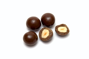 some candies on white background