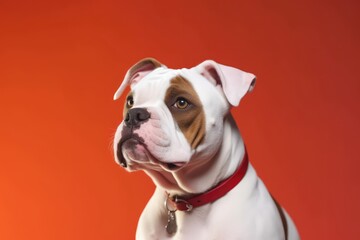 friendly dog with a unique red collar Generative AI