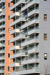 Balconies of a modern apartment building