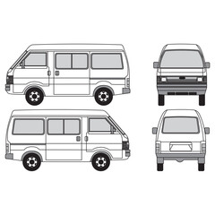 outline of van, minibus part 138