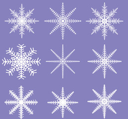 Fototapeta na wymiar Two color Snowflake Template ready to be defined as a Brush