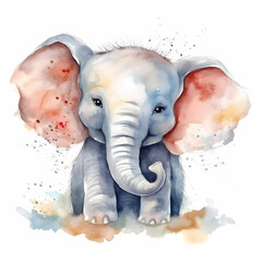 Elephant Water color - 609255750