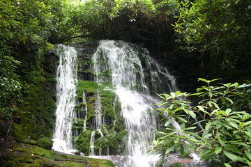 North Carolina waterfall in Cherokee, Mingo Falls
