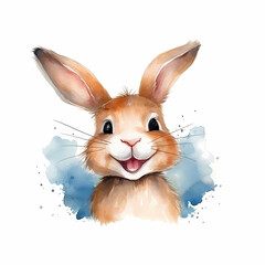 Rabbit Water Color Illustration - 609256174