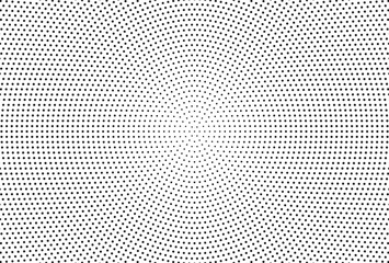 Monochrome Dots Background. Fade Texture. Vintage Pop-art Backdrop. Grunge Black and White Overlay. Vector illustration.