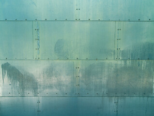 Fototapeta premium Steel sheets with graffities washed out.