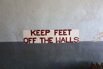 Keep Feet Off The Walls
