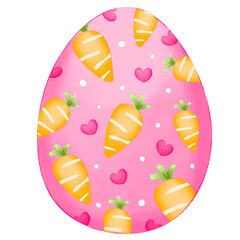Easter Egg orange carrot with heart
