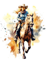 Cowgirl watercolor