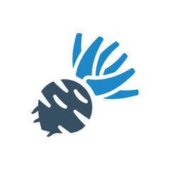 Celery root icon. flat celery root vector icon for web design isolated on white background