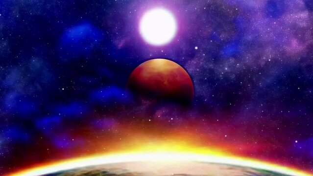 earth and moon sun
