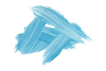 Shiny light blue brush watercolor painting isolated on transparent background. watercolor png