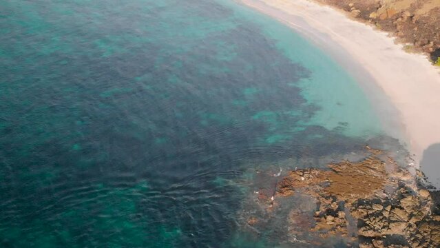 Kelapa Island Aerial Odyssey: Captivating Drone Exploration of Tropical Paradise Pulau Kelapa Bima Indonesia