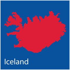 iceland map icon vector