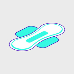 Menstrual pad isometric vector illustration