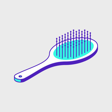 recommend clip art: Hair brush isometric vector illustration