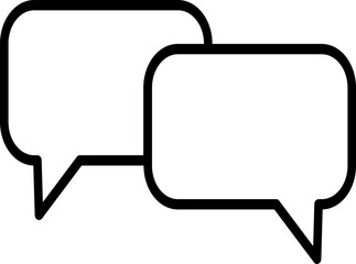 Naklejka premium Speak speech bubble icon. Blank bubble vector design. Chatting on line symbol template. Dialog balloon sticker silhouette. Replaceable vector design.