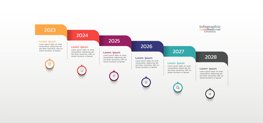 Presentation visualization business timeline infographic template design