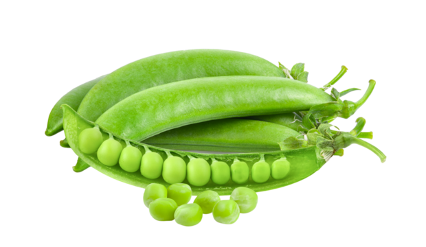 Green peas on transparent png