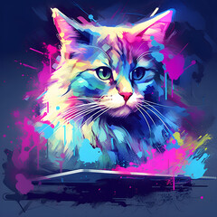 Stylized cat design