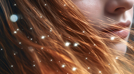 Close-up photo of beautiful hair.generative ai