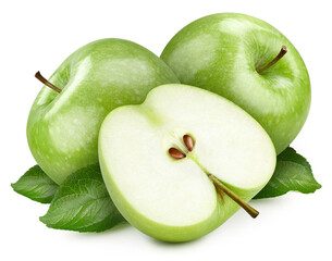 Green apple isolated on white background