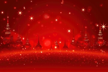 Christmas Red Background Generative AI