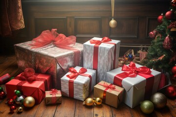 Obraz na płótnie Canvas Surprise for Christmas from Santa Generative AI