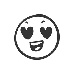 Hand drawn emoticons Cute expression faces for sending emotional messages.