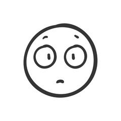 Hand drawn emoticons Cute expression faces for sending emotional messages.