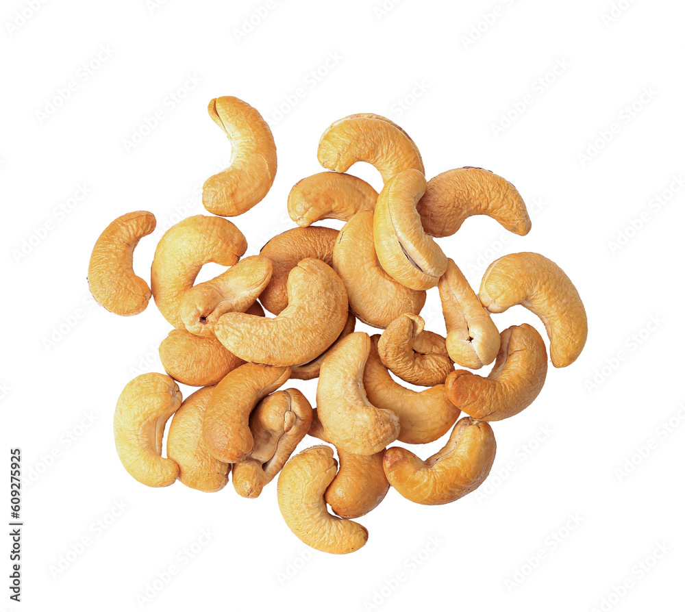 Canvas Prints Roasted Cashew nuts isolated on transparent png