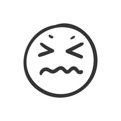 Hand drawn emoticons Cute expression faces for sending emotional messages.